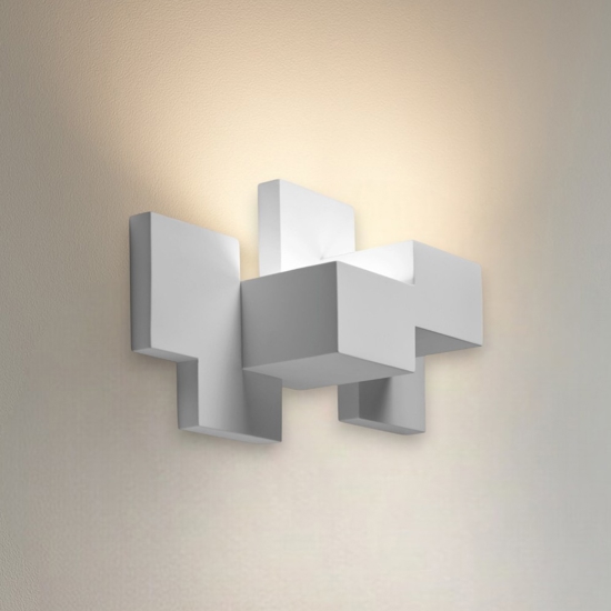 Side sforzin applique design moderna bianca cubi di gesso