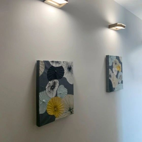 Axella vivida applique led 18w 3000k orientabile sabbia