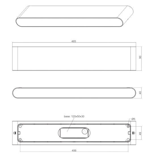 Applique da esterno bianco led 16w 3000k moderno