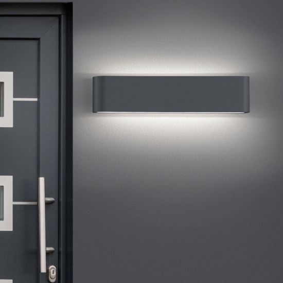 Applique per esterno led 16w 3000k rettangolare antracite