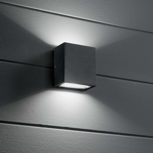 Argo ap2 4000k applique da esterno led 10w antracite ip65 anti corrosione ideal lux