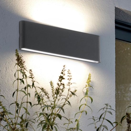Isyluce applique per esterno led 30w 4000k antracite moderna