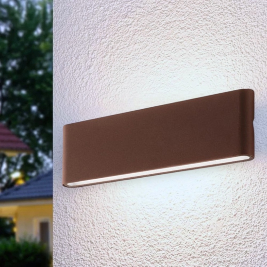 Isyluce applique da esterno moderna marrone corten 30w 4000k