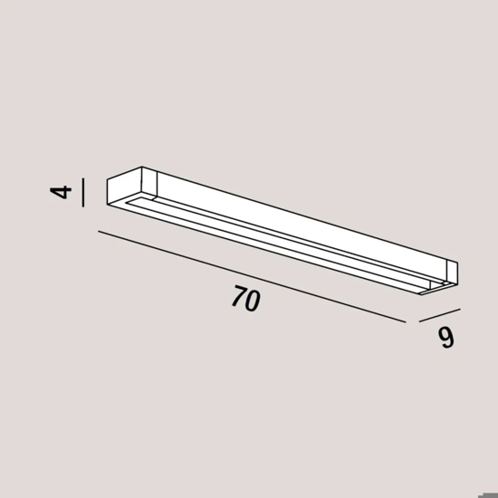 Applique led nero 23w 3000k 4000k 6000k moderna perenz sway