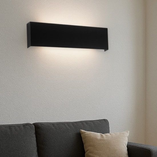 Applique nero led 18w 4000k moderna isyluce rettangolare