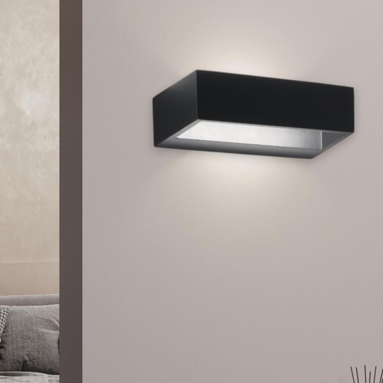 Isyluce applique da parete nero led 6w 4000k moderna