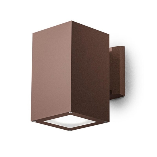 Applique per esterno quadrato marrone gea luce
