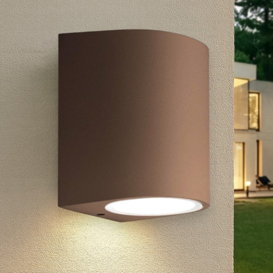 Applique per esterno moderno marrone corten gea luce