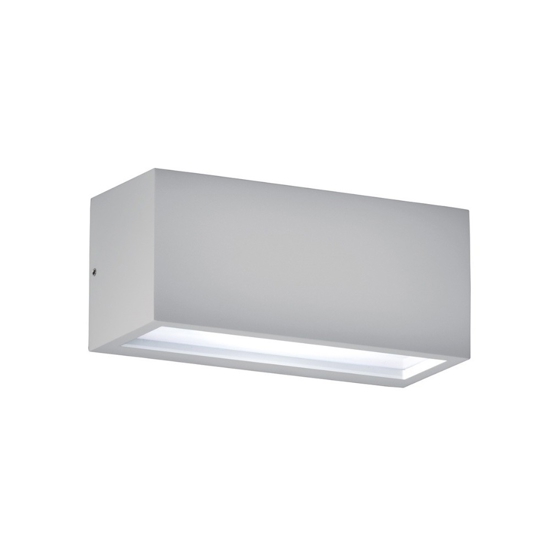 Applique per esterno grigio rettangolare 