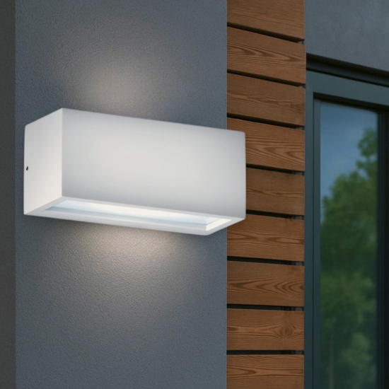 Applique per esterno grigio rettangolare 