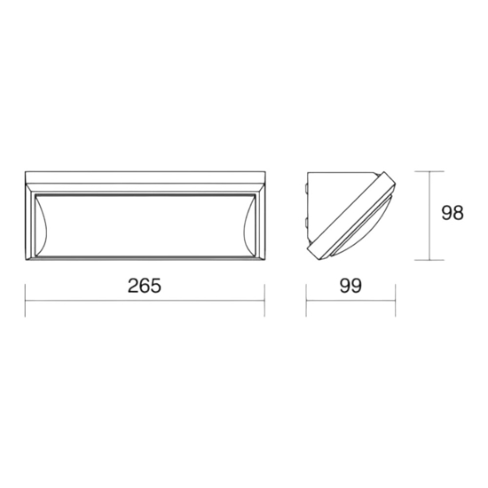 Applique da esterno moderno led 12w 3000k bianca isyluce