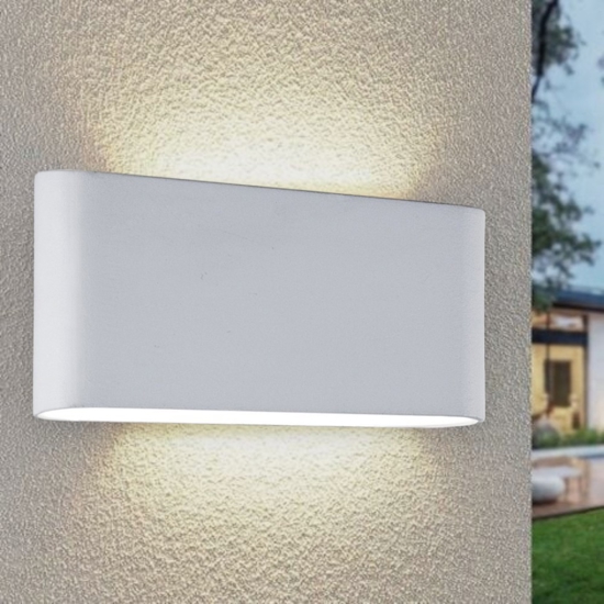 Isyluce applique da esterno bianco led 20w 3000k moderna fp