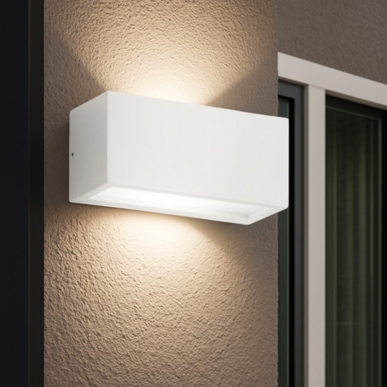 Isyluce metro applique da esterno 24w 3000k bianco moderna