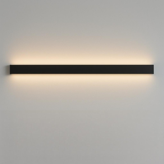 Applique da esterno 120cm led 44w 3000k rettangolare nero