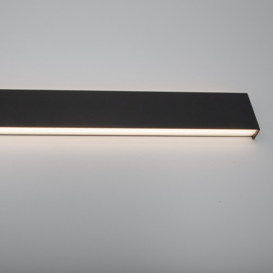 Applique da esterno 120cm led 44w 3000k rettangolare nero