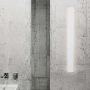 Applique da esterno 120cm moderna led 48w 3000k rettangolare bianco