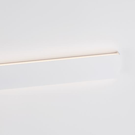 Applique da esterno 120cm moderna led 48w 3000k rettangolare bianco
