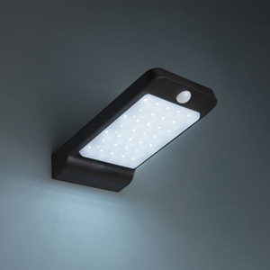 Applique solare per esterno con sensore movimento crepuscolare led 6000k