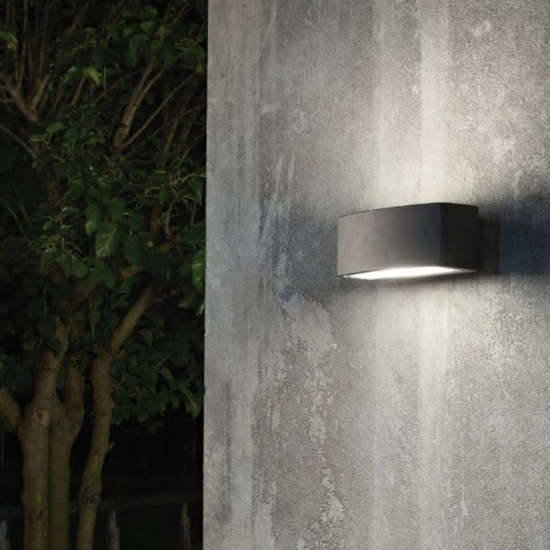 Applique da esterno andromeda ap1 nero ideal lux