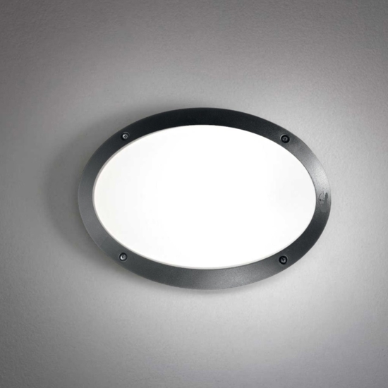 Ideal lux medea-1 ap1 applique da esterno ovale nero