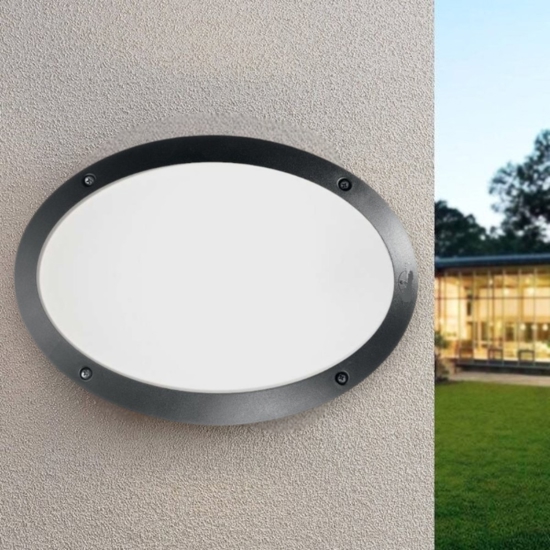 Ideal lux medea-1 ap1 applique da esterno ovale nero