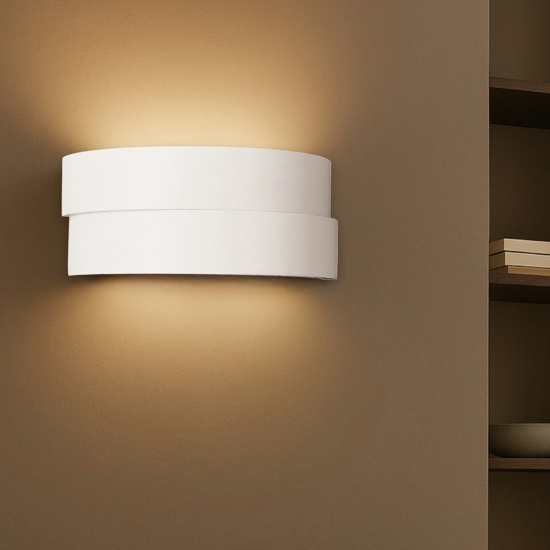 Applique di gesso pitturabile design moderna curva