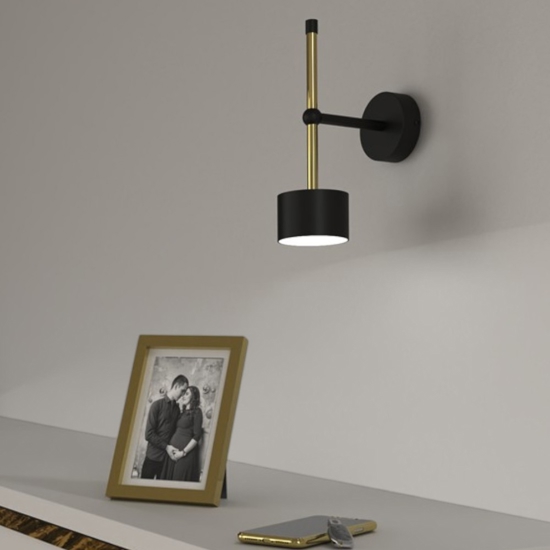 Applique per parete nero oro per soggiorno fp