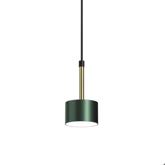 Lampada a sospensione pendente verde oro