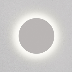Applique cerchio rotondo gesso bianco led 10w 3000k