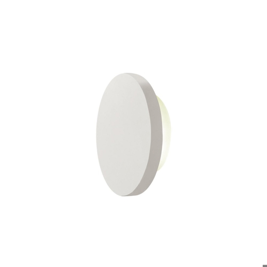 Applique cerchio rotondo gesso bianco led 10w 3000k