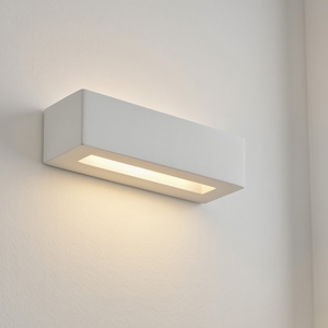 Applique rettangolare di gesso bianco