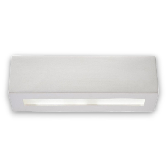 Applique rettangolare di gesso bianco