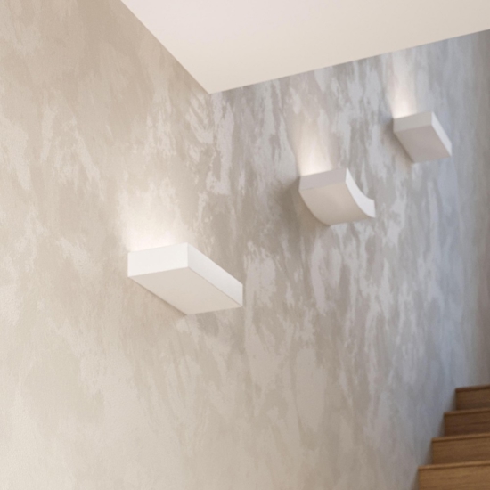 Applique squadrato di gesso bianco moderna