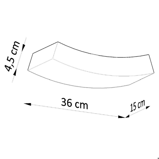 Applique di gesso mensola curva bianca 