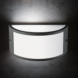 Applique da esterno curva grigio antracite