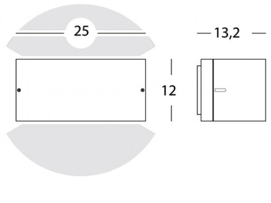 Applique per esterno moderno grigio ip54