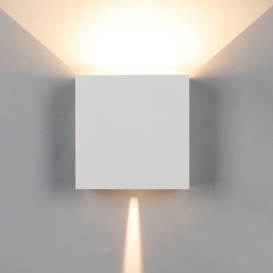 Applique 20w 4000k cubo xl da esterno bianco led moderna