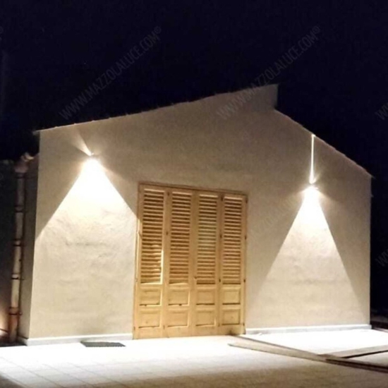 Applique 20w 4000k cubo xl da esterno bianco led moderna