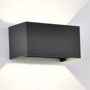 Applique 24w 3000k rettangolare antracite da esterno moderna