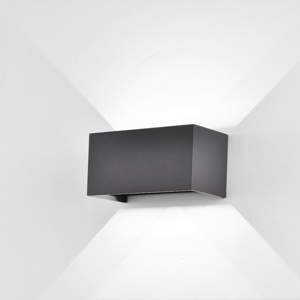 Applique da esterno 24w 4000k antracite moderna rettangolare