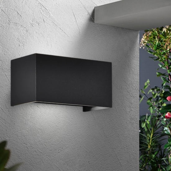 Applique da esterno nero led 24w 4000k rettangolare fasci luce orientabili
