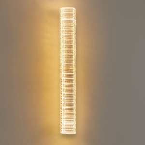 Applique led 3500k oro cristalli trasparenti