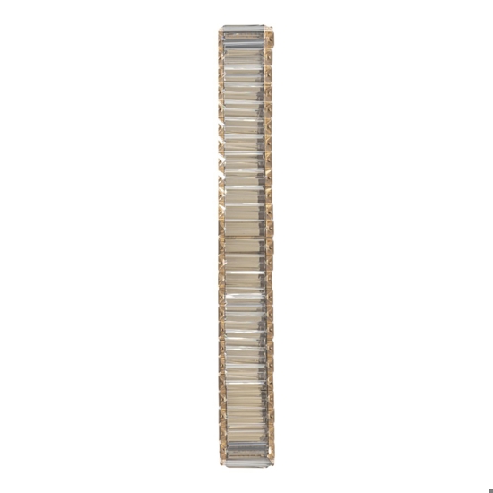 Applique led 3500k oro cristalli trasparenti