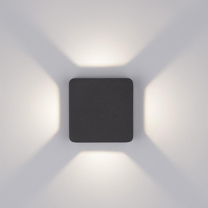 Applique da esterno antracite led 8w 3000k quadrato fp