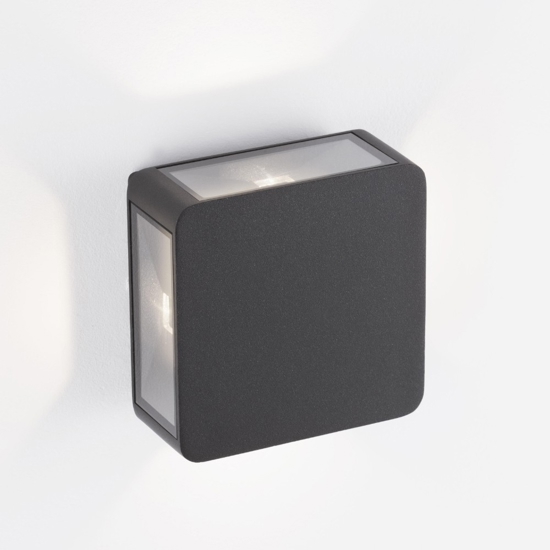 Applique da esterno antracite led 8w 3000k quadrato fp