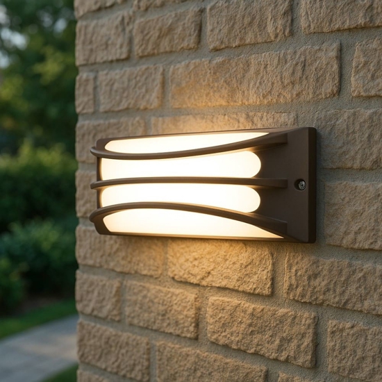 Applique per esterno marrone led 10w 4000k moderno