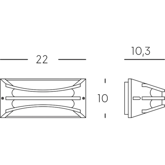 Applique per esterno marrone led 10w 4000k moderno