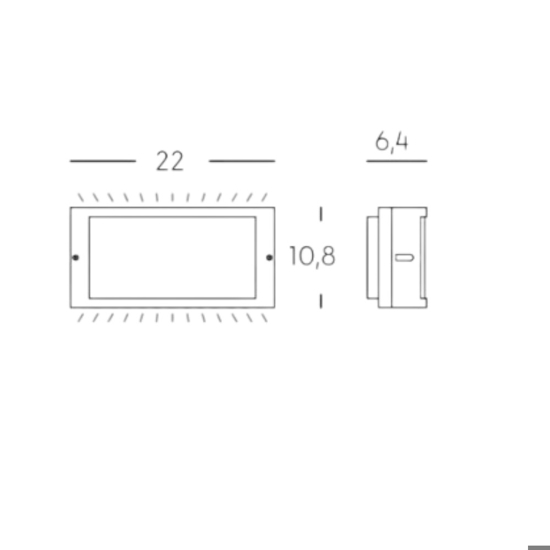 Applique da esterni marrone led 10w 4000k