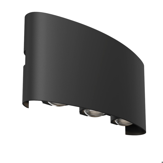 Applique da esterno  nero moderno 6w 3000k maytoni strato
