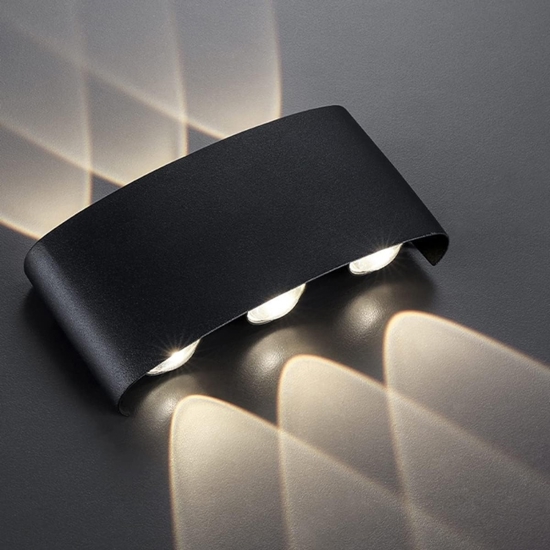 Applique da esterno  nero moderno 6w 3000k maytoni strato
